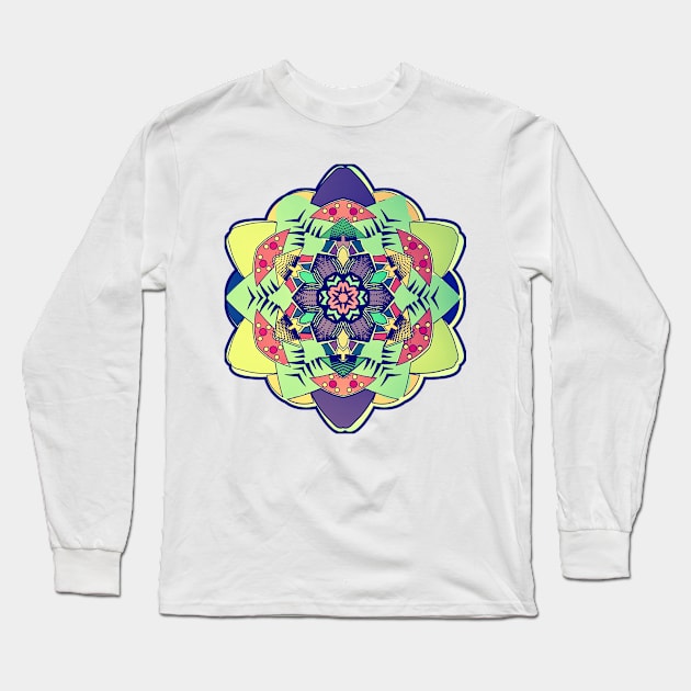 Boho Mandala Long Sleeve T-Shirt by RoxanneG